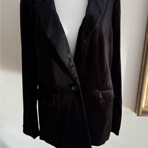 Banana Republic Velvet Black Blazer